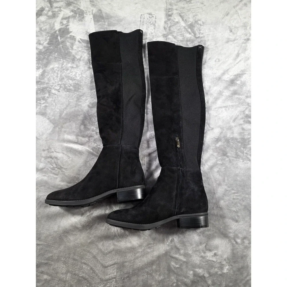 Sam Edelman Pam Black Suede Stretch Over-The-Knee Boots US 5M NWOB‎